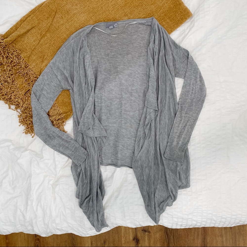 Grey Waterfall Cardigan